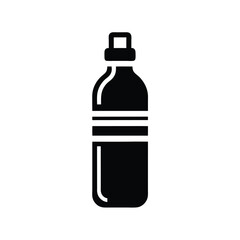 Water Bottle Icon Glyph Style Silhouette Vector Illustration