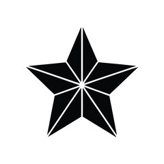 Star Icon with Soft Glow Silhouette Vector Illustration