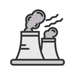 Air Pollution icon vector image. Suitable for mobile apps, web apps and print media.