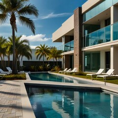 swimming pool in hotel resort
