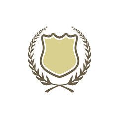 laurel wreath award blank gold seal retro award design elements