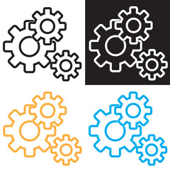 Setup and settings system icon. Vector illustration. EPS 10/ AI