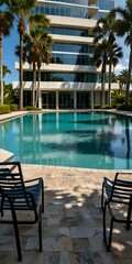 Fototapeta premium swimming pool in hotel resort