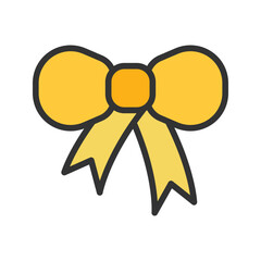 Bow icon vector image. Suitable for mobile apps, web apps and print media.