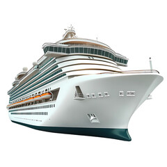 stunning cruise ship on transparent background