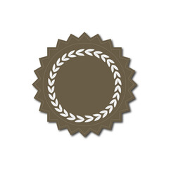 vector illustration of a gold medal blank gold seal retro award design elements