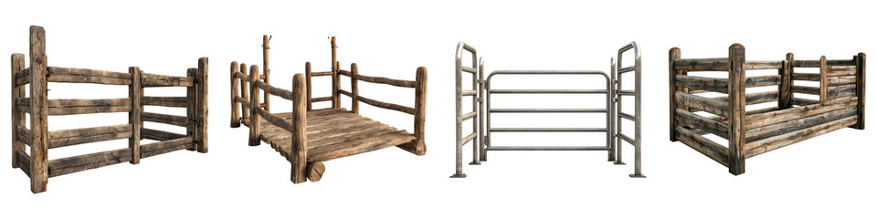 Fototapeta premium Exploring the utility of portable Isolated on transparent background. PNG , Set of