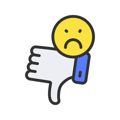 Dissatisfied icon vector image. Suitable for mobile apps, web apps and print media.