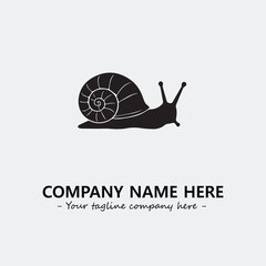 Snail illustration black and white for logo company vector image
