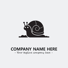 Snail illustration black and white for logo company vector image
