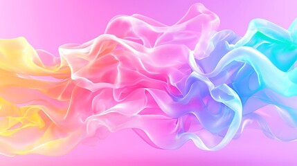 Abstract Pastel Spiral of Flowing Lines