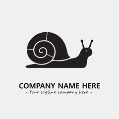 Obraz premium Snail illustration black and white for logo company vector image 