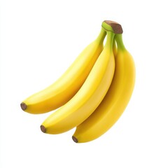 Bunch of yellow bananas isolated on white background