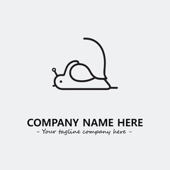 Snail illustration black and white for logo company vector image

