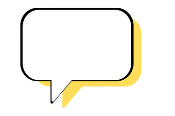 Yellow speech bubble icon