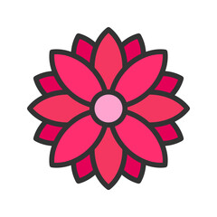 Flower icon vector image. Suitable for mobile apps, web apps and print media.
