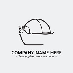 Snail illustration black and white for logo company vector image
