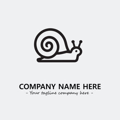 Snail illustration black and white for logo company vector image
