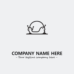 Snail illustration black and white for logo company vector image
