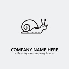 Snail illustration black and white for logo company vector image
