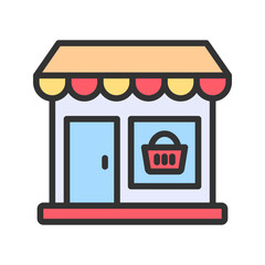 Grocery Store icon vector image. Suitable for mobile apps, web apps and print media.