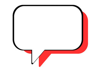 Naklejka premium Red speech bubble icon
