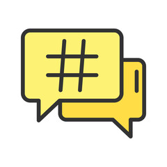 Hashtag icon vector image. Suitable for mobile apps, web apps and print media.