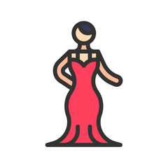 Haute Couture Show icon vector image. Suitable for mobile apps, web apps and print media.