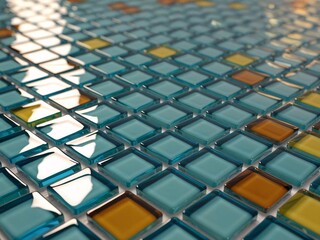 Naklejka premium Retro tile texture background vintage art deco design