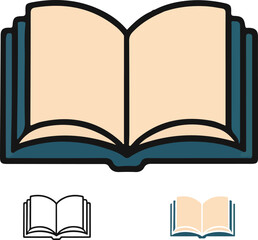 vector illustration of open book
