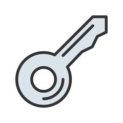 Key icon vector image. Suitable for mobile apps, web apps and print media.