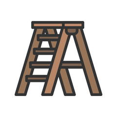 Ladder icon vector image. Suitable for mobile apps, web apps and print media.