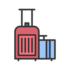 Luggage icon vector image. Suitable for mobile apps, web apps and print media.