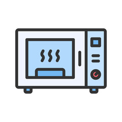 Microwave icon vector image. Suitable for mobile apps, web apps and print media.