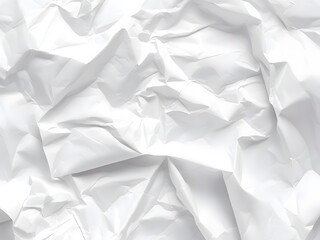 White crumpled white paper texture