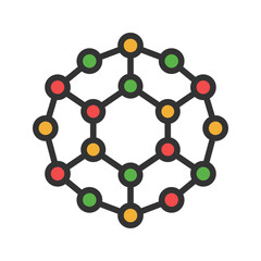 Nanoparticle icon vector image. Suitable for mobile apps, web apps and print media.