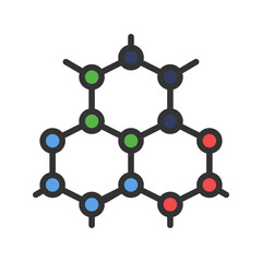 Nanotechnology icon vector image. Suitable for mobile apps, web apps and print media.