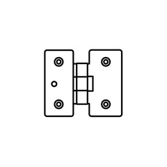 Obraz premium Door hinge icon in outline vector style for construction