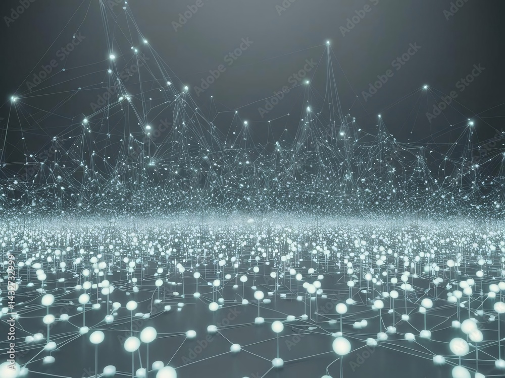 Poster data network connection visualizing global communication digital transformation