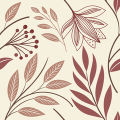 Seamless Bohemian Celestial Floral Pattern © SABER