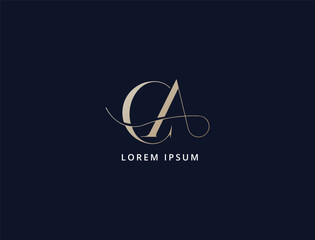 letter ca minimal typo luxury brand logo design, ca lettering, ac minimalist logo for brand