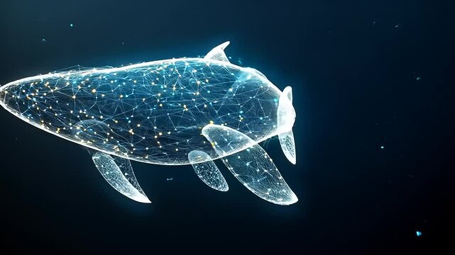 Whale Abstract Polygonal Design