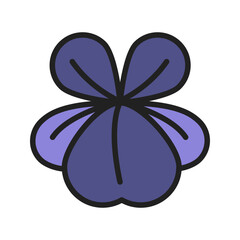 Pansy icon vector image. Suitable for mobile apps, web apps and print media.