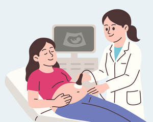 A Pregnant Woman Came to the Doctor to have an Ultrasound