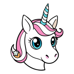 unicorn head vector