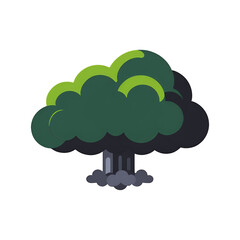 Cartoon_Tree_Illustration_Green_Dark_Flat_Vector_Image_Simple_Stylized_Design