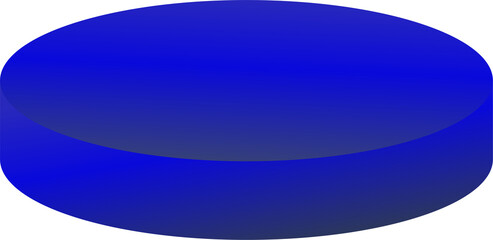 Circle display blue color 
