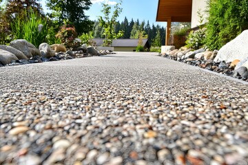 Close-up view of a textured, outdoor pathway.