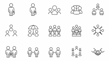 Fototapeta premium business-people-icon-set-with-editable-stroke--tea (1).eps