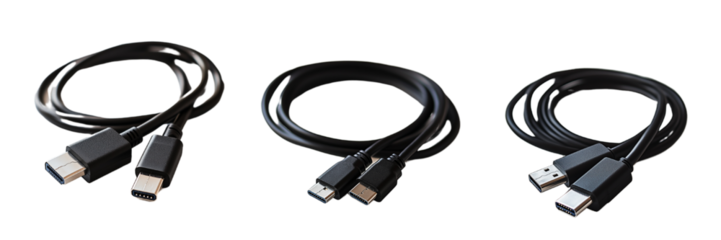 A sleek black USB 2.03.0 cable with A Male to B Male connectors, perfectly arranged on a white surface (2)